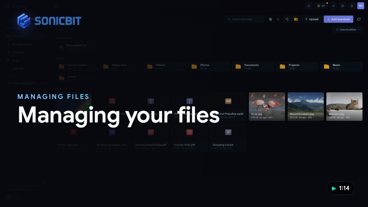 Managing your files