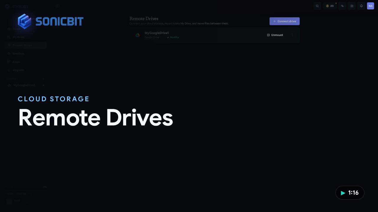 Connect & manage Remote Drives