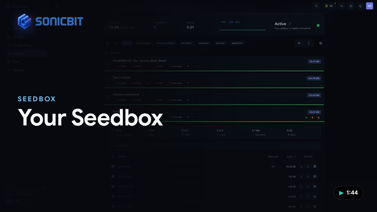 A tour of your Seedbox