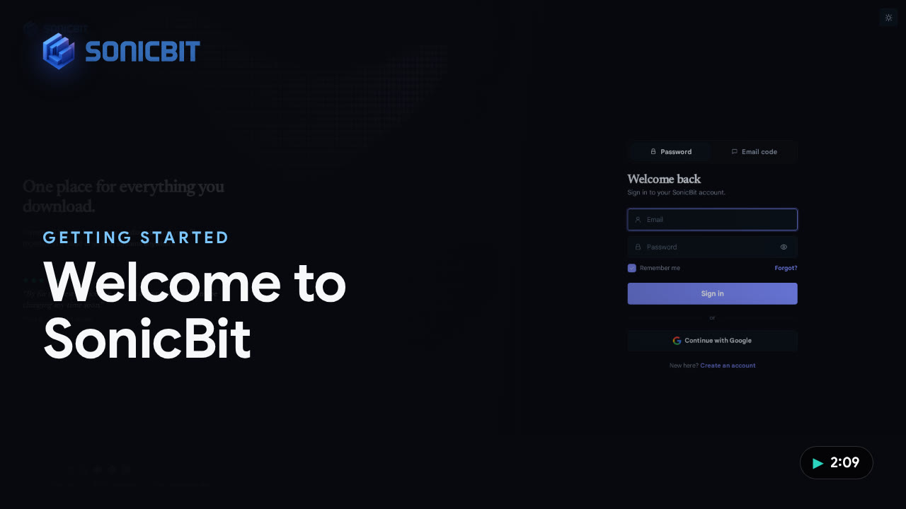 Welcome to SonicBit — a first tour